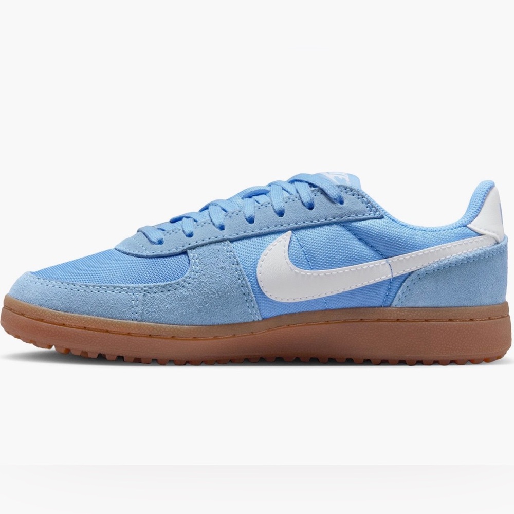 NEW!  Light Blue Suede & Mesh Sneakers with Gum Sole. KIDS SIZE 3.5 - Picture 5 of 10